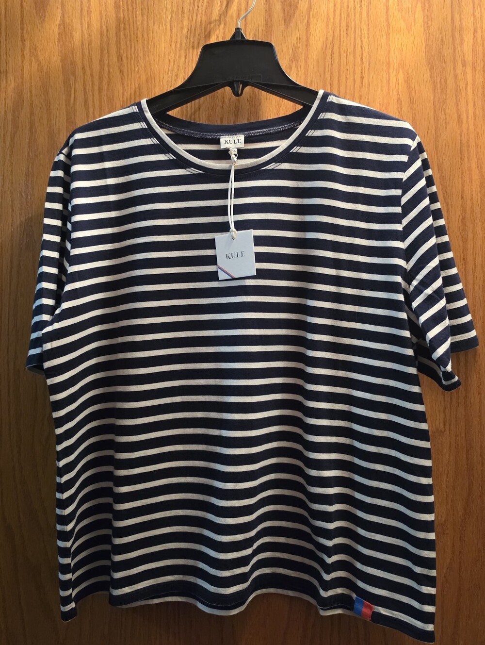 KULE Modern Striped Navy & White Tee